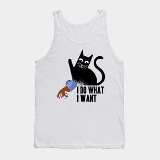 I Do What I Want Funny Cat Coffee Design for Cat Kitty Lovers Tank Top